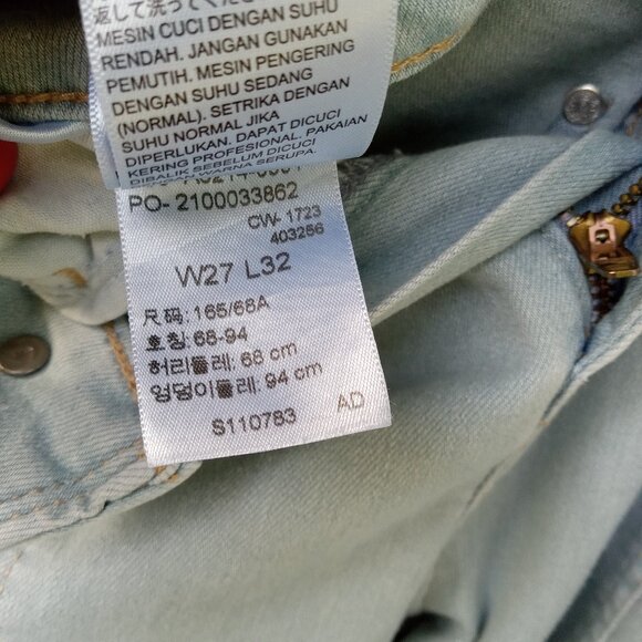 Levi's 726 High Rise Flare Split Hem Women's Light Wash Jeans Size 27 - Picture 8 of 10